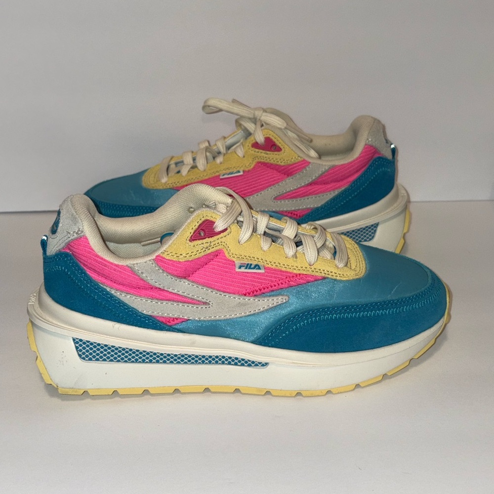 Fila Women's Multicolor Sneakers - Blue, Pink, Yellow
